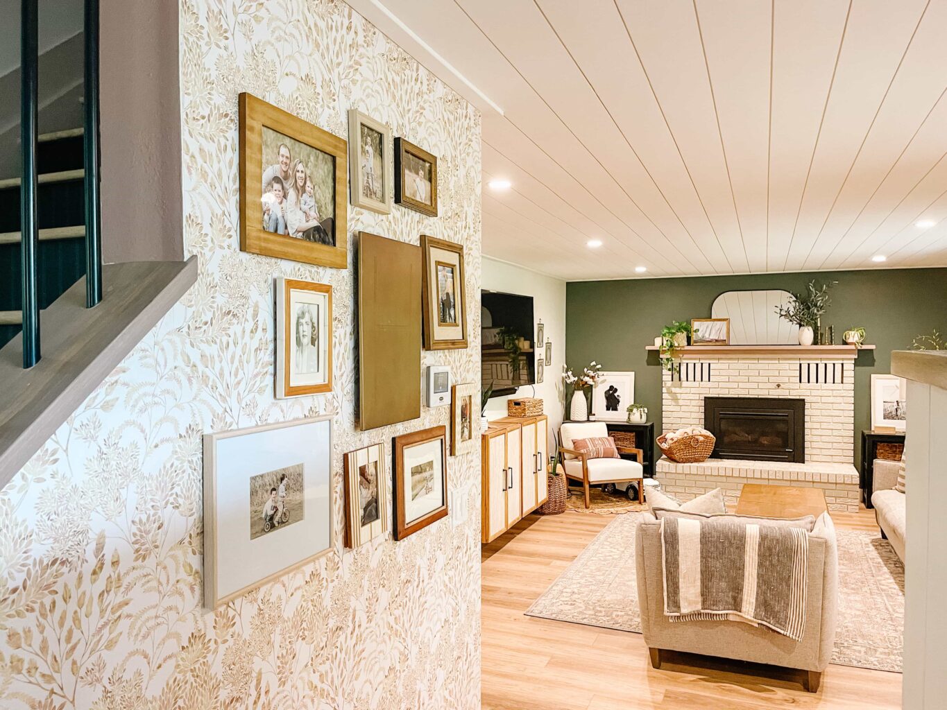 Katina's Flowers accent wall installation Cincinnati